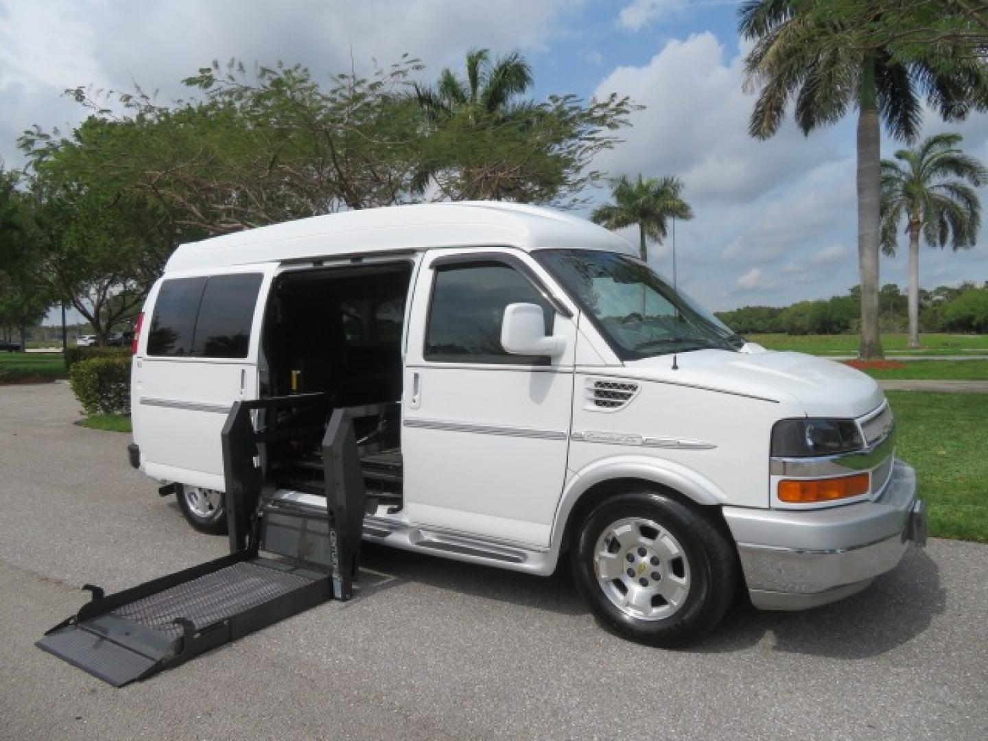 2010 White /Gray Chevrolet Express (1GNUGCD48A1) , located at 4301 Oak Circle #19, Boca Raton, FL, 33431, (954) 561-2499, 26.388861, -80.084038 - You are looking at a Gorgeous 2010 Chevy Express Handicap Wheelchair Conversion Van Explorer Limited SE with 31K Original Miles, Braun Century 750lb Side Entry Wheelchair lift, Tie Down System in the Floor, Rear Entertainment with Flat Screen TV/DVD, Leather Interior, Rear Power Folding Bench Seat/b - Photo#42